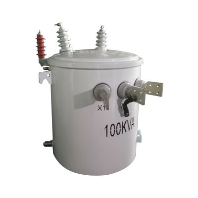 Mua 100Kva Một pha đệm gắn loại dầu biến áp 13.8Kv đến 0.24Kv sản xuất trực tuyến