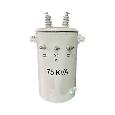 Mua Đường đệm pha duy nhất được gắn lên dầu năng lượng biến áp điện hai dây chuyền 34.5kv 75kva sản xuất trực tuyến
