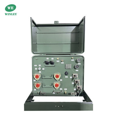 Mua Máy biến đổi gắn đệm pha duy nhất phân phối ngâm dầu 25kva 12,47KV loại hộp kết hợp ngoài trời sản xuất trực tuyến