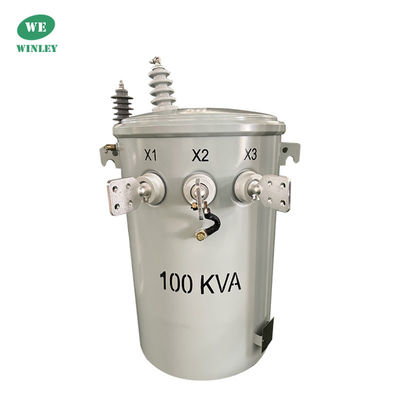 Mua 100KVA Đường cột pha đơnĐặt bộ biến áp phân phối Dầu chìm 12470V 304SS bể Lỏng Lấp đầy Đường cột Đặt sản xuất trực tuyến