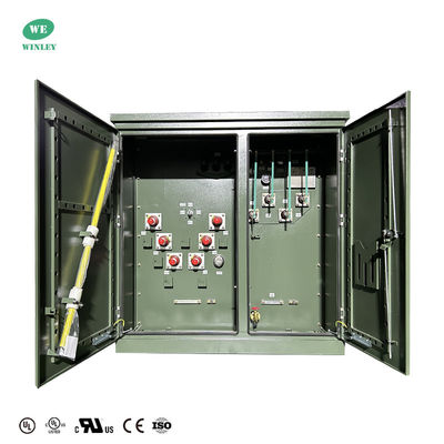 Mua UL chứng nhận 3 pha đệm gắn máy biến áp dầu đắm 500Kva 34,5KV đến 208Y Dead Front Loop Feed sản xuất trực tuyến