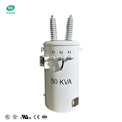 Mua 50 KVA Cột biến áp phân phối trên cao được gắn 24940V đến 120V DOE 2016 Hiệu suất UL / cUL chứng nhận sản xuất trực tuyến