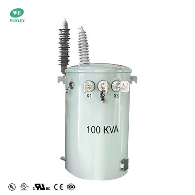 Mua Máy biến áp một pha 100 Kva gắn trên cột, hai cuộn dây, phân phối điện, ngâm dầu, 34.5kv đến 120v ANSI IEEE với chứng nhận UL sản xuất trực tuyến
