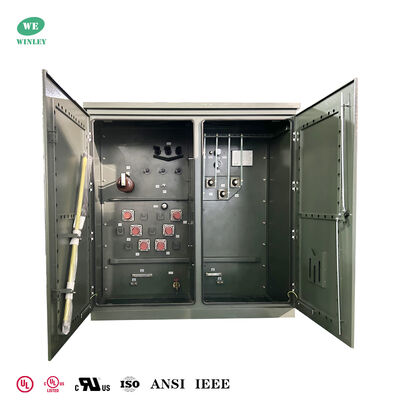 Mua Máy biến áp gắn ba pha 1000 KVA 34,5KV đến 208Y/120 Máy biến áp thấm dầu với nhiệt độ tăng 65/60 °C ANSI C57.12.34 Nhóm vector Dyn1 tiêu chuẩn sản xuất trực tuyến
