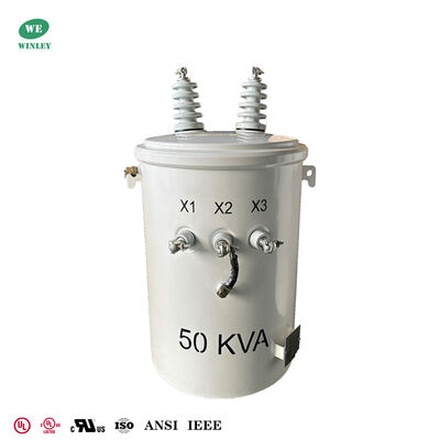 Mua 50kva Đường đệm gắn biến áp 12,47kv đến 277v Dầu chứa phân phối Đường đệm biến áp điện UL Danh sách sản xuất trực tuyến