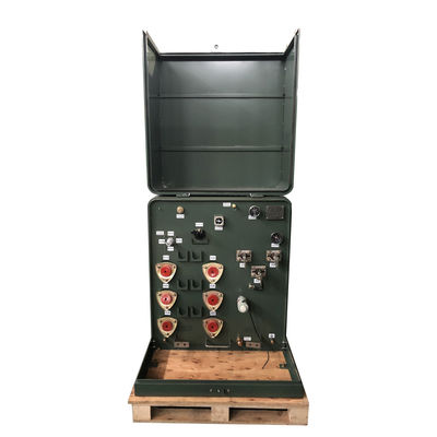 Bộ biến áp phân phối được gắn trên đệm cung cấp năng lượng phóng xạ giảm 34500V xuống 240v 100kVA