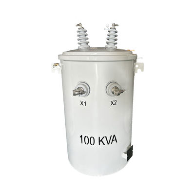100 Kva Đường biến áp gắn đắp Đường biến áp một pha Đường biến áp dầu loại 13.8kv đến 277v Tiêu chuẩn Ansi Ieee