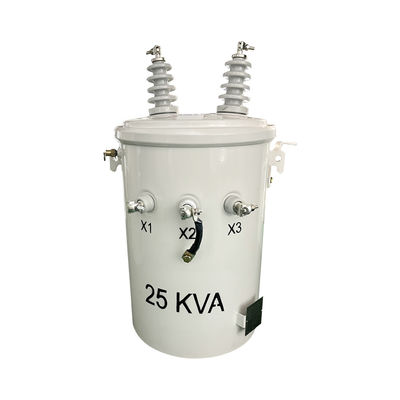 25kva Đơn pha chất lỏng được lấp đầy cột gắn trên đầu phân phối biến áp 12470v đến 480v