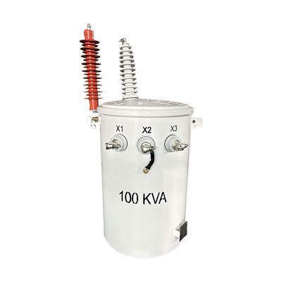 Động cơ biến áp phân phối trên không 100KVA Đơn pha Đường chuẩn ANSI / IEEE 13.8KV