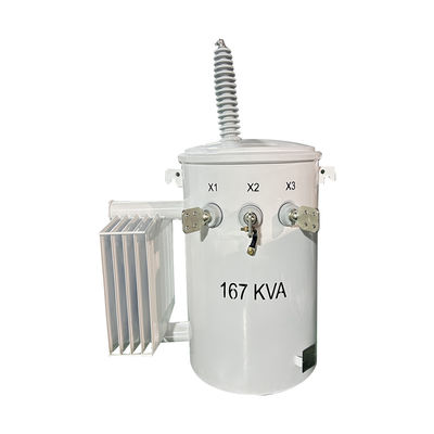 Máy biến áp phân phối gắn cột pha đơn Lớp dây chuyền kép 167Kva 34,5KV đến 120V