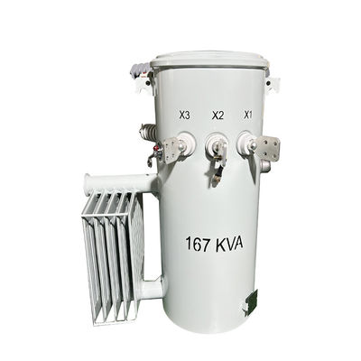 167Kva Single Phase Pole Mounted Transformer CSP Loại phân phối chất lỏng đầy 100Hz 4160V đến 480V FR3