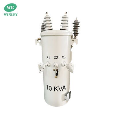 10 Kva ANSI / IEEE tiêu chuẩn pha đơn cột gắn máy biến áp phân phối 2 dây 4160V đến 120V