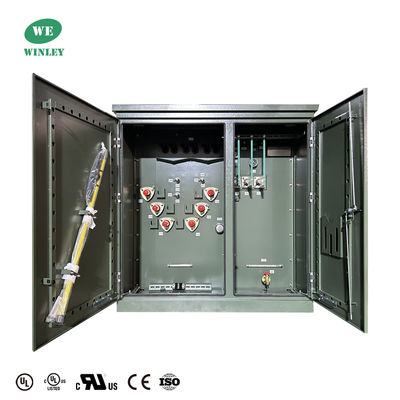1500Kva Ba pha đệm gắn máy biến áp dầu ngâm 4160V đáp ứng tiêu chuẩn DOE 2016 ANSI / IEEE