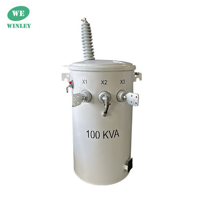 Động cơ biến áp phân phối điện 100kva một pha gắn cột 34,5KV đến 120V