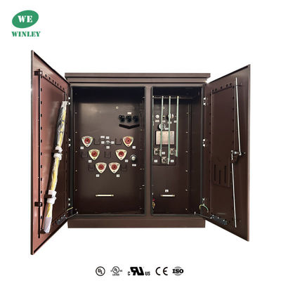45Kva Ba pha đệm gắn máy biến áp dầu ngâm phân phối 12470V bước xuống UL chứng nhận