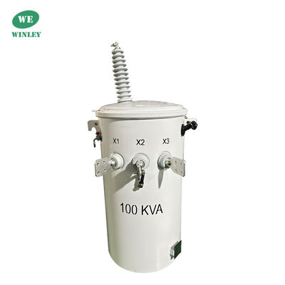 100KVA Đường cột gắn đơn pha biến áp năng lượng 34500V đến 120V Phân phối trên không