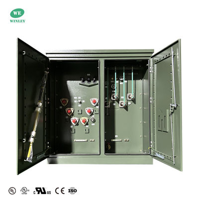500Kva Máy biến áp ba pha gắn đệm ngâm cho phân phối điện dân cư 12.47KV với UL cUL được liệt kê