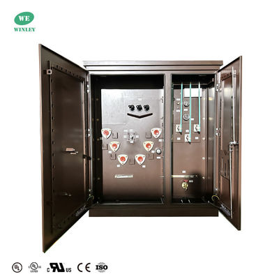 Giấy chứng nhận UL 300kva Ba pha đệm gắn máy biến áp vòng cung cấp 12470V đến 208Y Tiêu chuẩn ANSI IEEE
