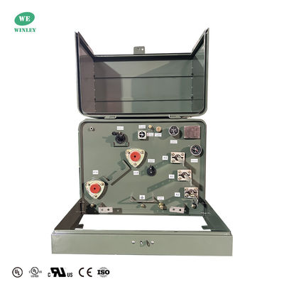 Máy biến áp gắn đệm đơn pha được chứng nhận UL để phân phối điện 100Kva 12,47KV đến 120V