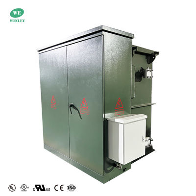 Chứng chỉ UL 3750KVA Máy biến đổi ba pha đệm lắp đầy chất lỏng Cung cấp vòng tròn trước chết 34500V đến 480Y277 ANSI C57