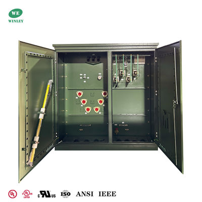 Chứng chỉ UL / CUL Máy biến áp ba pha gắn đệm 3750KVA 12,47KV đến 480V Cho phân phối điện áp trung bình