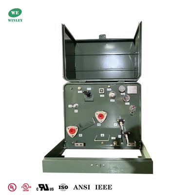 UL Danh sách 75Kva Đơn pha đệm gắn biến áp Phân phối điện 480V đến 120V Tiêu chuẩn IEEE ANSI