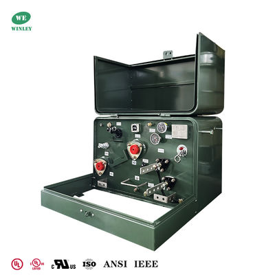 Máy biến áp một pha 50Kva gắn trên bệ phân phối điện  Kiểu vòng lặp Phân cực bổ sung 240V đến 480V Đã được UL Liệt kê