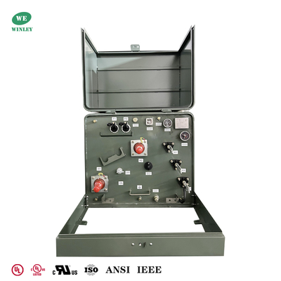 25Kva Single Phase Pad Mounted Transformer Ối ngâm 34500V đến 120V MV&HV Địa ngã