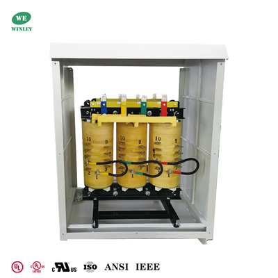 UL / cUL Danh sách áp suất chân không 112.5KVA VPI được ngâm biến áp loại khô 240V đến 480V Đáp ứng DOE 2016