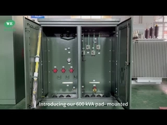 Máy biến áp đặt trên bệ 3 pha 600Kva được UL liệt kê, ngâm dầu, 34.5KV đến 480V, phân phối điện hiệu quả
