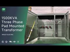 Máy biến áp ba pha 1500kva gắn trên bệ, được liệt kê UL